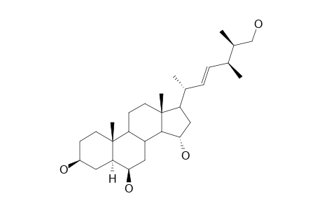 CERTONARDOSTEROL_E3;(E)_(24R,25S)-24-METHYL-5-ALPHA-CHOLEST-22-ENE-3-BETA,6-BETA,15-ALPHA,26-TETROL