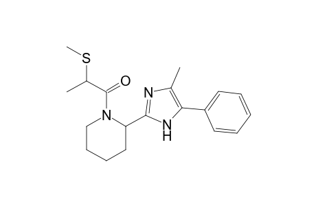 1-(2-(4-methyl-5-phenyl-1H-imidazol-2-yl)piperidin-1-yl)-2-(methylthio)propan-1-one