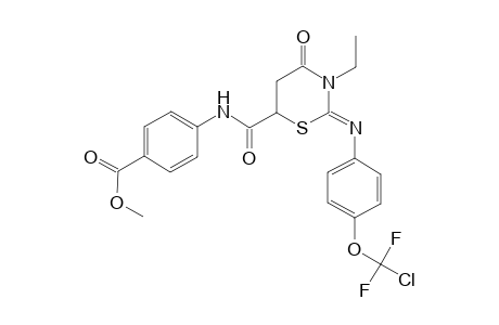 benzoic acid, 4-[[[(2Z)-2-[[4-(chlorodifluoromethoxy)phenyl]imino]-3-ethyltetrahydro-4-oxo-2H-1,3-thiazin-6-yl]carbonyl]amino]-, methyl ester