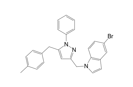 5-Bromo-1-((5-(4-methylbenzyl)-1-phenyl-1H-pyrazol-3-yl)-methyl)-1H-indole