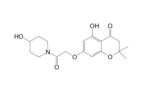 4H-1-benzopyran-4-one, 2,3-dihydro-5-hydroxy-7-[2-(4-hydroxy-1-piperidinyl)-2-oxoethoxy]-2,2-dimethyl-