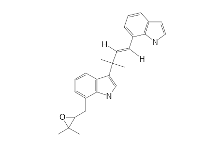 (E)-3-[3-(7-INDOLYL)-1,1-DIMETHYL-2-PROPENYL]-7-(3-METHYL-2,3-EPOXYBUTYL-INDOLE;ANNONIDINE-E