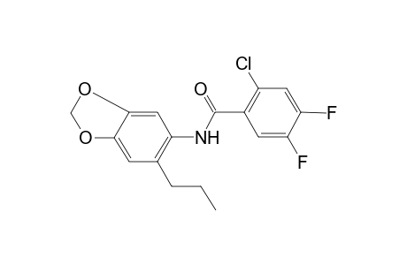 2-Chloro-4,5-difluoro-N-(6-propyl-1,3-benzodioxol-5-yl)benzamide