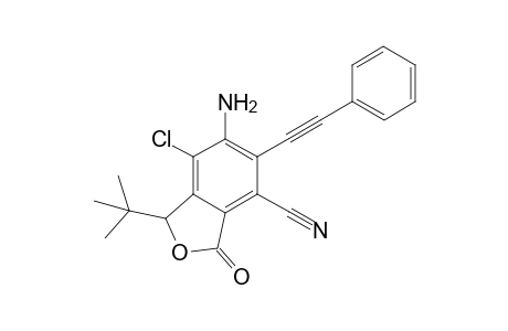 6-Amino-1-(tert-butyl)-7-chloro-3-oxo-5-(phenylethynyl)-1,3-dihydroisobenzofuran-4-carbonitrile