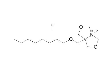 4-methyl-7a-[(octyloxy)methyl]dihydro-1H-[1,3]oxazolo[3,4-c][1,3]oxazol-4-ium iodide