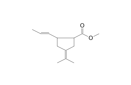 4-isopropylidene-2-[(E)-prop-1-enyl]cyclopentanecarboxylic acid methyl ester