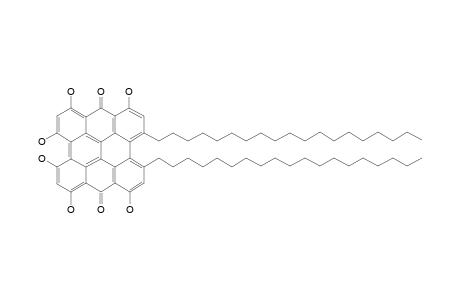 1,3,4,6,8-Hexahydroxy-10,11-bis(nonadecyl-phenanthro[1,10,9,8-o,p,q,r,a]-perylene-7,14-dione