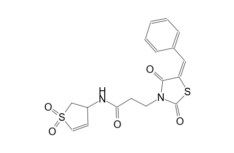 3-[(5E)-5-benzylidene-2,4-dioxo-1,3-thiazolidin-3-yl]-N-(1,1-dioxido-2,3-dihydro-3-thienyl)propanamide