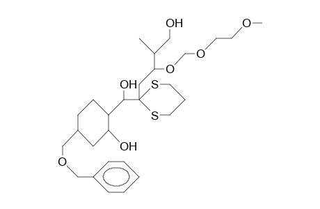 1-((1-[3-Hydroxymethyl-2-(methoxy-ethoxy-methoxy)-butyl]-1,3-dithian-1-yl)-hydroxymethyl)-2-hydroxy-4-benzyloxymethyl-C