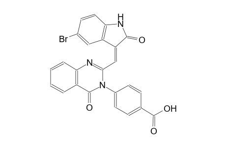 4-(2-[(E)-(5-bromo-2-oxo-1,2-dihydro-3H-indol-3-ylidene)methyl]-4-oxo-3(4H)-quinazolinyl)benzoic acid