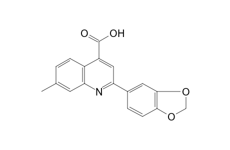 7-methyl-2-[3,4-(methylenedioxy)phenyl]cinchoninic acid