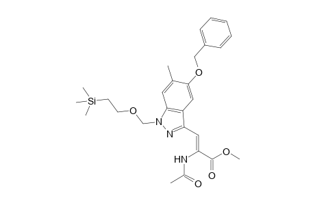 (Z)-2-Acetylamido-3-{5-benzyloxy-6-methyl-1-[2-(trimethylsilyl)ethoxymethyl]-1H-indazol-3-yl}prop-2-en-1-oic methyl ester