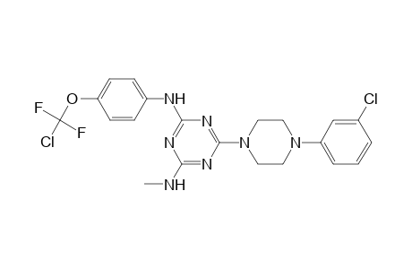 2-N-[4-[chloro(difluoro)methoxy]phenyl]-6-[4-(3-chlorophenyl)piperazin-1-yl]-4-N-methyl-1,3,5-triazine-2,4-diamine