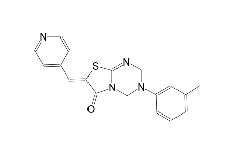 (7Z)-3-(3-methylphenyl)-7-(4-pyridinylmethylene)-3,4-dihydro-2H-[1,3]thiazolo[3,2-a][1,3,5]triazin-6(7H)-one