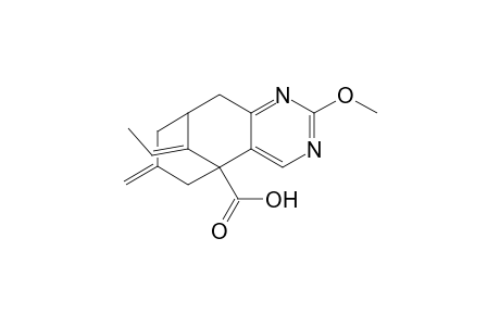 (11E)-(+-)-11-Ethylidene-7,8,9,10-tetrahydro-2-methoxy-7-methylene-5,9-methanocycloocta[d]pyrimidine-5(6H)-carboxylic acid