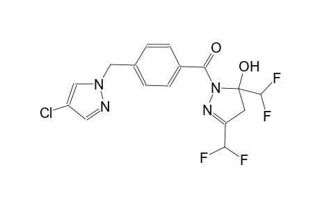 1-{4-[(4-chloro-1H-pyrazol-1-yl)methyl]benzoyl}-3,5-bis(difluoromethyl)-4,5-dihydro-1H-pyrazol-5-ol
