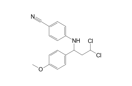 4-((3,3-dichloro-1-(4-methoxyphenyl)propyl)amino)benzonitrile