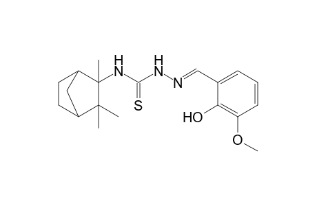 1-(3-methoxysalicylidene)-3-thio-4-(2,3,3-trimethyl-2-norbornyl)semicarbazide