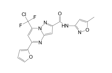 7-[chloranyl-bis(fluoranyl)methyl]-5-(furan-2-yl)-N-(5-methyl-1,2-oxazol-3-yl)pyrazolo[1,5-a]pyrimidine-2-carboxamide