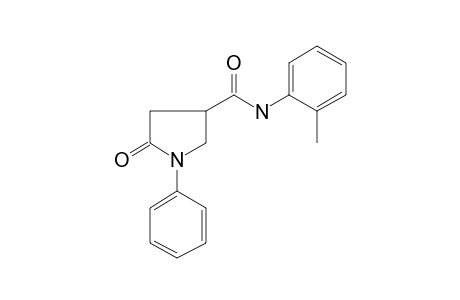 5-Oxo-1-phenyl-N-(o-tolyl)-3-pyrrolidinecarboxamide