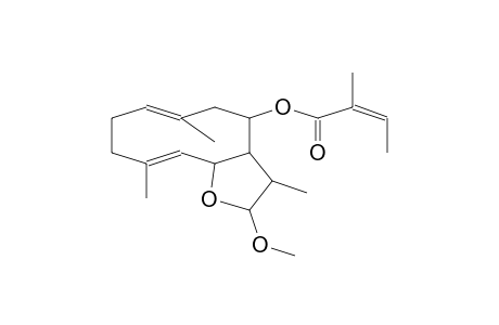 2-BUTENOIC ACID, 2-METHYL-2,3,3A,4,5,8,9,11A-OCTAHYDRO-2-METHOXY-3,6,10-TRIMETHYLCYCLODECA[B]FURAN-4-YL ESTER