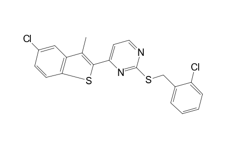 2-[(o-chlorobenzyl)thio]-4-(5-chloro-3-methylbenzo[b]thien-2-yl)pyrimidine