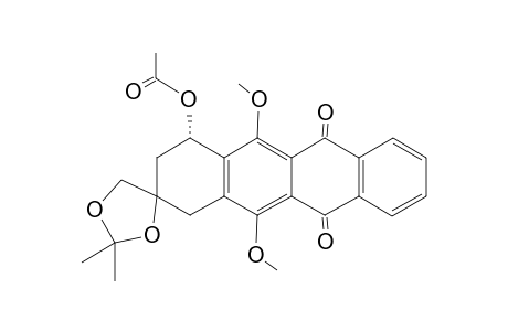 (7S)-7-Acetoxy-9-hydroxy-9,1'-[(isopropylidene)dioxymethyl]-6,11-dimethoxy-7,8,9,10-tetrahydronaphthacene-5,12-dione