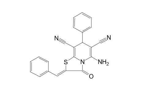 5-amino-2-(benzylidene)-3-keto-7-phenyl-7H-thiazolo[2,3-f]pyridine-6,8-dicarbonitrile