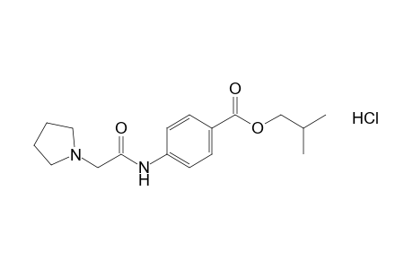 p-[2-(1-pyrrolidinyl)acetamido]benzoic acid, isobutyl ester, hydrochloride