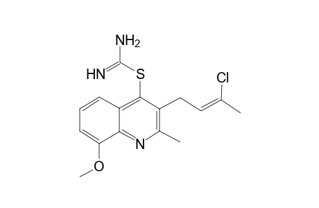 3-[(2Z)-3-Chloro-2-butenyl]-8-methoxy-2-methyl-4-quinolinyl imidothiocarbamate