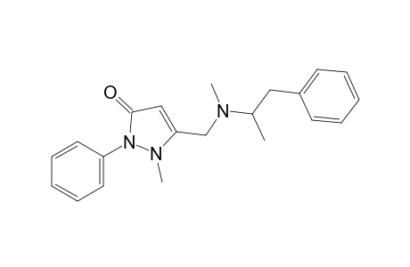 2-methyl-3-{[methyl(alpha-methylphenethyl)amino]methyl}-1-phenyl-3-pyrazolin-5-one