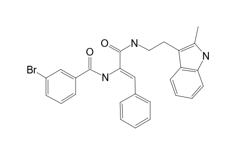 3-Bromanyl-N-[(Z)-3-[2-(2-methyl-1H-indol-3-yl)ethylamino]-3-oxidanylidene-1-phenyl-prop-1-en-2-yl]benzamide