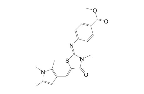 methyl 4-({(2E,5Z)-3-methyl-4-oxo-5-[(1,2,5-trimethyl-1H-pyrrol-3-yl)methylene]-1,3-thiazolidin-2-ylidene}amino)benzoate