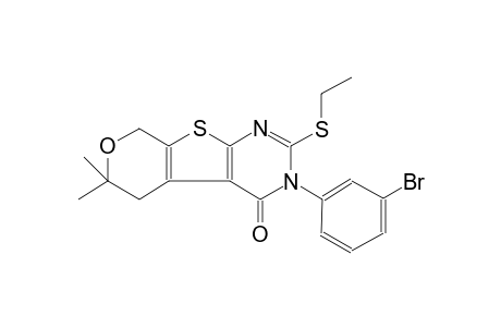 3-(3-bromophenyl)-2-(ethylsulfanyl)-6,6-dimethyl-3,5,6,8-tetrahydro-4H-pyrano[4',3':4,5]thieno[2,3-d]pyrimidin-4-one