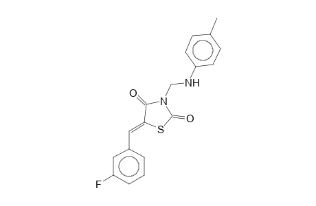 (5E)-5-(3-Fluorobenzylidene)-3-(4-toluidinomethyl)-1,3-thiazolidine-2,4-dione