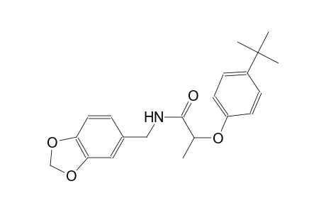 N-(1,3-benzodioxol-5-ylmethyl)-2-(4-tert-butylphenoxy)propanamide