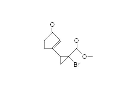 1-Bromo-2T-(cyclopent-2-en-1-on-3-yl)-cyclopropane-1R-carboxylic acid, methyl ester