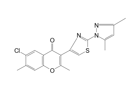 6-Chloro-2,7-dimethyl-3-[2-(3,5-dimethylpyrazol-1-yl)-4-thiazolyl]chromone