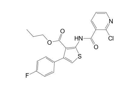 Propyl 2-{[(2-chloro-3-pyridinyl)carbonyl]amino}-4-(4-fluorophenyl)-3-thiophenecarboxylate