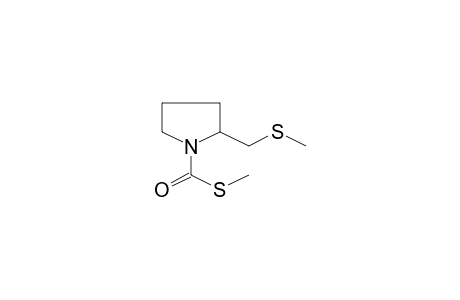 2-Methylsulfanylmethylpyrrolidine-1-carbothioic acid, S-methyl ester