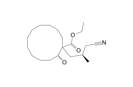 Ethyl 1-((2S)-3-cyano-2-methylpropyl)-2-oxocyclododecanecarboxylate