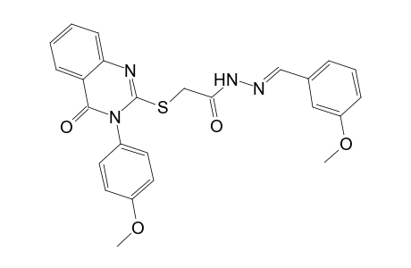 N'-[(E)-(3-methoxyphenyl)methylidene]-2-{[3-(4-methoxyphenyl)-4-oxo-3,4-dihydro-2-quinazolinyl]sulfanyl}acetohydrazide