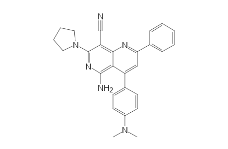 5-Amino-2-phenyl-4-[4'-(N,N-dimethylamino)phenyl]-7-(pyrrolidin-1'-yl)-1,6-naphthyridine-8-carbonitrile