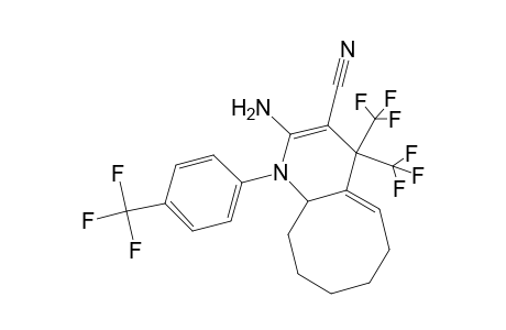 2-Amino-4,4-bis-trifluoromethyl-1-(4-trifluoromethyl-phenyl)-1,4,6,7,8,9,10,10a-octahydro-cycloocta[b]pyridine-3-carbonitrile