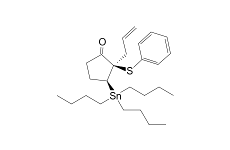 cis-2-Phenylthio-2-(prop-2-enyl)-3-(tributylstannyl)cyclopentanone