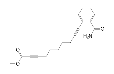 methyl 10-(2-carbamoylphenyl)deca-2,9-diynoate