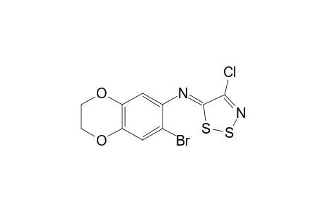 7-Bromo-N-(4-chloro-5H-1,2,3-trithiazol-5-ylidene)-2,3-dihydrobenzodioxin-6-amine