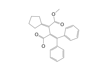 2-cyclopentylidene-3-(diphenylmethylene)succinic acid, 1-methyl ester