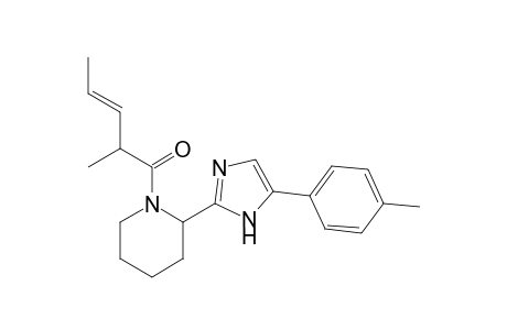 (E)-2-methyl-1-(2-(5-(p-tolyl)-1H-imidazol-2-yl)piperidin-1-yl)pent-3-en-1-one