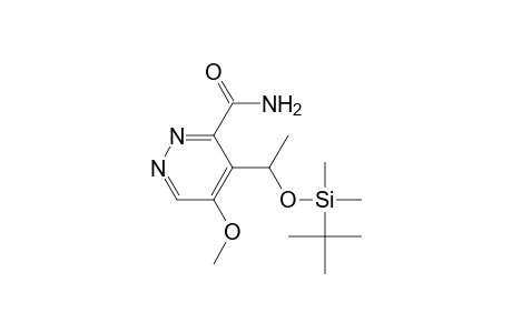 5-Methoxy-4-(1-[T-butyl-dimethyl-silyloxy]-ethyl)-1,2-diazine 3-carboxamide